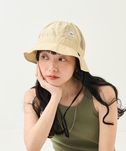 POLeR(ポーラー)の「POLeR×FREAK'S STORE/ポーラー×フリークスストア 別注 DRAWCORD DRY BUCKET HAT/ 別注ドローコードドライバケットハット(ハット・レディース・ブラック/ベージュ/オリーブ・ONE SIZE)」の21枚目の写真