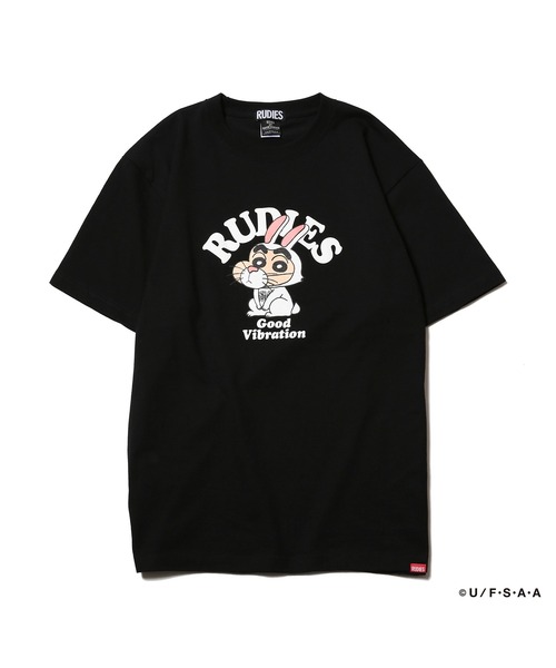 RUDIE'S（ルーディーズ）の「RUDIE'SxCRAYON SHINCHAN RABBIT TEE /ルーディーズ クレヨンしんちゃん ラビット Tシャツ（Tシャツ/カットソー・メンズ・ライトブルー/ブラック・L/XL/S/XXL/M）」の3枚目の写真