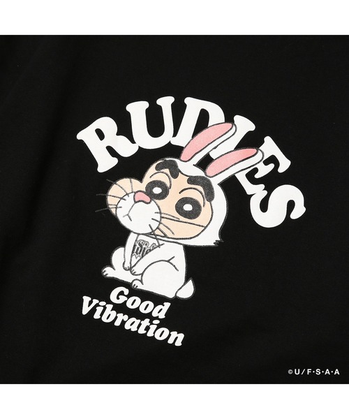 RUDIE'S（ルーディーズ）の「RUDIE'SxCRAYON SHINCHAN RABBIT TEE /ルーディーズ クレヨンしんちゃん ラビット Tシャツ（Tシャツ/カットソー・メンズ・ライトブルー/ブラック・L/XL/S/XXL/M）」の6枚目の写真