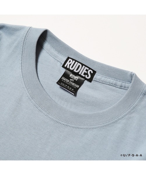 RUDIE'S（ルーディーズ）の「RUDIE'SxCRAYON SHINCHAN RABBIT TEE /ルーディーズ クレヨンしんちゃん ラビット Tシャツ（Tシャツ/カットソー・メンズ・ライトブルー/ブラック・L/XL/S/XXL/M）」の11枚目の写真