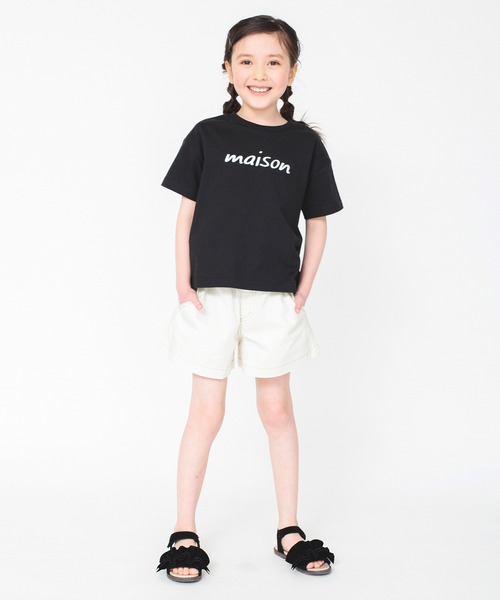 BRANSHES(ブランシェス)の「【マカロンパンツ/綿100%】ショートパンツ(チノパンツ・キッズ・ラベンダー/ブルー/オフホワイト/ブラック・120/130/140/150/100/110/90)」の6枚目の写真