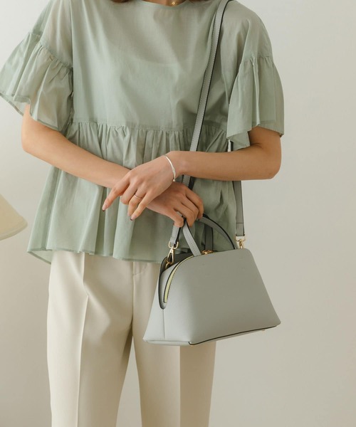 RODE SKO（ロデスコ）の「ダブルショルダーポシェット（ショルダーバッグ・レディース・ライトグレー/ベージュ/グリーン・ONE）」の7枚目の写真