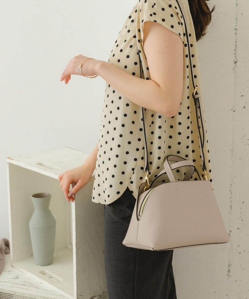 RODE SKO（ロデスコ）の「ダブルショルダーポシェット（ショルダーバッグ・レディース・ライトグレー/ベージュ/グリーン・ONE）」の17枚目の写真