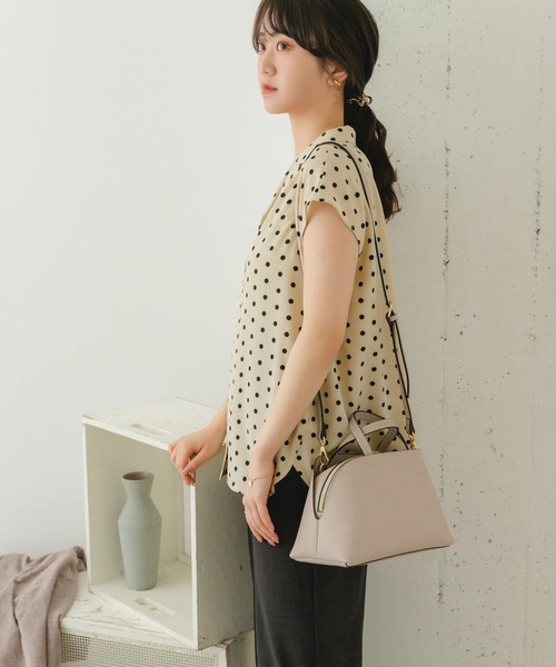 RODE SKO（ロデスコ）の「ダブルショルダーポシェット（ショルダーバッグ・レディース・ライトグレー/ベージュ/グリーン・ONE）」の19枚目の写真