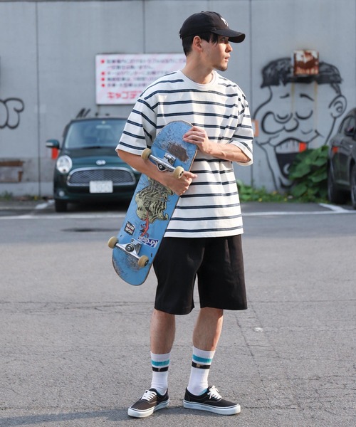 ZIP FIVE（ジップファイブ）の「【ZIP FIVE】ツイル スケーター イージー ストレッチ ハーフパンツ / ショートパンツ / 半ズボン ユニセックス（チノパンツ・メンズ・ブラック/カーキ/ライトブルー/ブルー/オフホワイト/キャメル/グリーン/レッド/ベージュ/ネイビー/ブルー系・MEDIUM/LARGE/X-LARGE）」の13枚目の写真