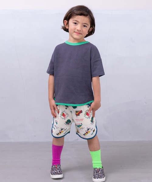 BIG FIELD（ビッグフィールド）の「【吸水速乾】サーマルメッシュムジTシャツ(80～150cm)（Tシャツ/カットソー・キッズ・チャコール/オレンジ/オフホワイト/カーキ・80/90/95/100/110/120/130/140/150）」の5枚目の写真