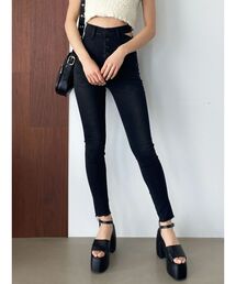 EMODA | アシンメトリースリットハイウエストパギンス(デニムパンツ)