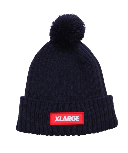 XLARGE KIDS(エクストララージキッズ)の「XL POM BEANIE(ニットキャップ/ビーニー・キッズ・グレー/レッド/ネイビー・ONE SIZE)」の2枚目の写真