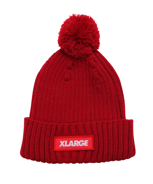 XLARGE KIDS(エクストララージキッズ)の「XL POM BEANIE(ニットキャップ/ビーニー・キッズ・グレー/レッド/ネイビー・ONE SIZE)」の3枚目の写真