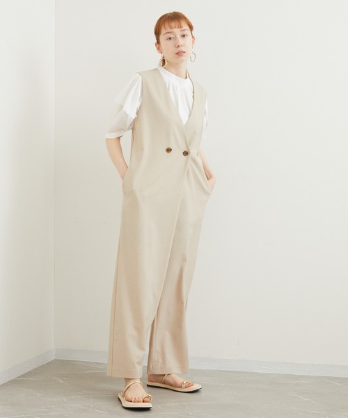 CLOCHE（クロシェ）の「cloche ジレ風オールインワン（つなぎ
