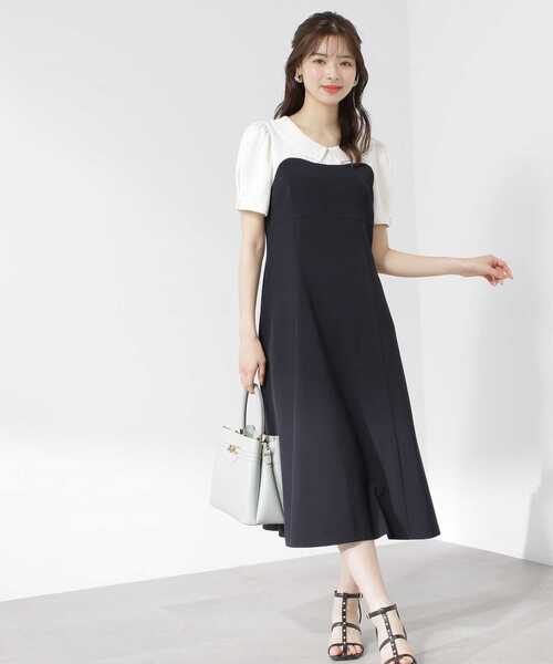 PROPORTION BODY DRESSING（プロポーションボディドレッシング）の「レトロカラードッキングワンピース / 1213140901（ワンピース・レディース・ブラック/グレー/ベージュ/ピンク・SMALL/MEDIUM）」の11枚目の写真