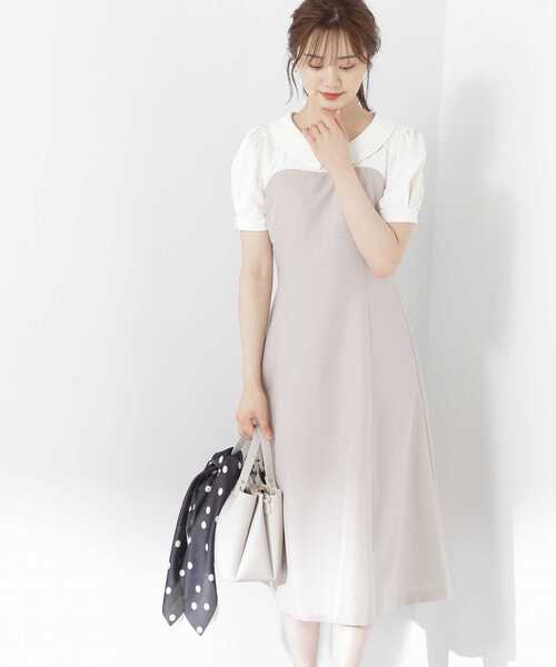 PROPORTION BODY DRESSING（プロポーションボディドレッシング）の「レトロカラードッキングワンピース / 1213140901（ワンピース・レディース・ブラック/グレー/ベージュ/ピンク・SMALL/MEDIUM）」の14枚目の写真