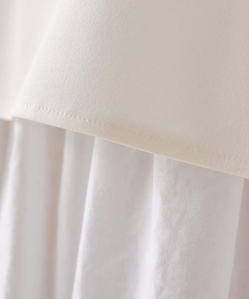 OMNES（オムネス）の「梨地ショート丈裾フレアアンサンブル5分袖（Tシャツ/カットソー・レディース・ブラック/ラベンダー/アイボリー/グリーン・FREE）」の11枚目の写真