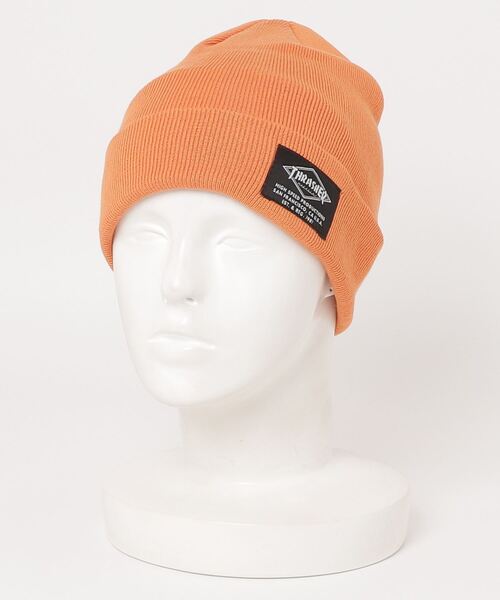 THRASHER（スラッシャー）の「THRASHER/スラッシャー ビーニー ダブル2WAY コットンビーニー 23TH-N03（ニットキャップ/ビーニー・メンズ・グリーン/ブラック×イエロー/ホワイト/ブラック×ブルー/オレンジ/ベージュ・FREE）」の8枚目の写真