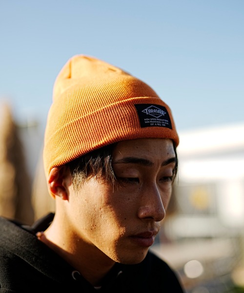 THRASHER（スラッシャー）の「THRASHER/スラッシャー ビーニー ダブル2WAY コットンビーニー 23TH-N03（ニットキャップ/ビーニー・メンズ・グリーン/ブラック×イエロー/ホワイト/ブラック×ブルー/オレンジ/ベージュ・FREE）」の14枚目の写真