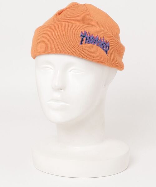 THRASHER（スラッシャー）の「THRASHER/スラッシャー ビーニー ダブル2WAY コットンビーニー 23TH-N03（ニットキャップ/ビーニー・メンズ・グリーン/ブラック×イエロー/ホワイト/ブラック×ブルー/オレンジ/ベージュ・FREE）」の20枚目の写真