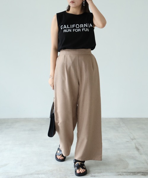 each(イーチ)の「タック入りワイドパンツ(その他パンツ・レディース・マスタード/ベージュ/ブラック・(M~L))」の5枚目の写真