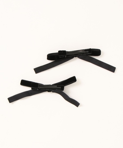 apres jour(アプレジュール)の「【apres jour×ARIAZ】ミニリボンヘアクリップ2SET(バレッタ/ヘアクリップ・レディース・ブラック/ピンクベージュ/グレー/ブラック系その他・FREE)」の7枚目の写真