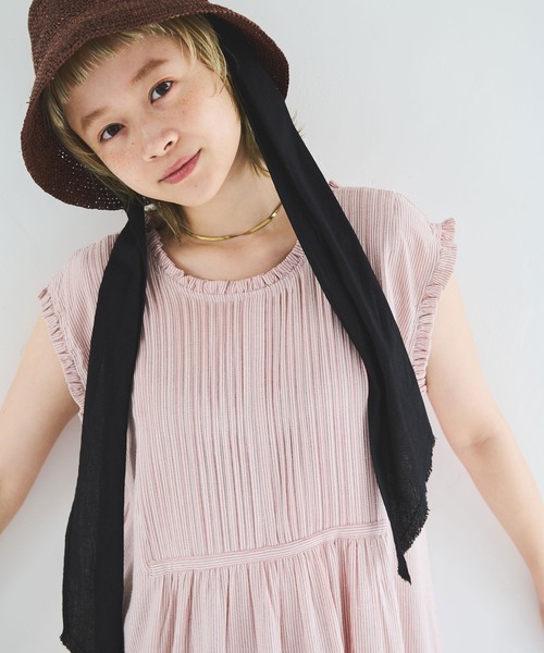 Crisp（クリスプ）の「ストライプフリルタックワンピース（ワンピース・レディース・ピンク/ブルー・FREE）」の17枚目の写真