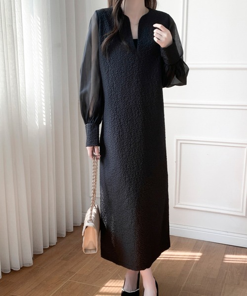 ABITOKYO（アビトーキョー）の「ふくれジャガード異素材シアー