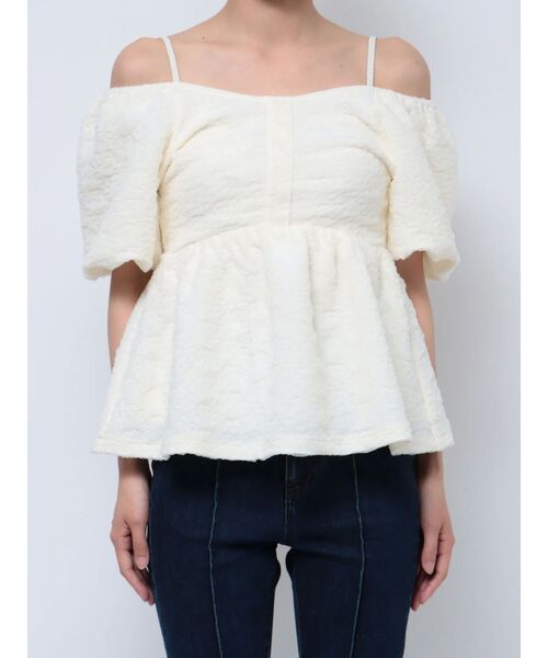 RESEXXY（リゼクシー）の「ふくれチュールボリュームチュニック（Tシャツ/カットソー・レディース・ブラック/アイボリー・FREE）」の10枚目の写真