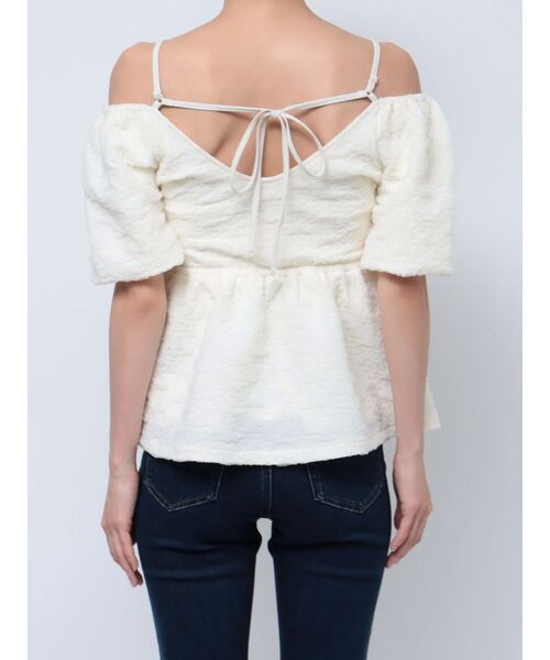 RESEXXY（リゼクシー）の「ふくれチュールボリュームチュニック（Tシャツ/カットソー・レディース・ブラック/アイボリー・FREE）」の12枚目の写真