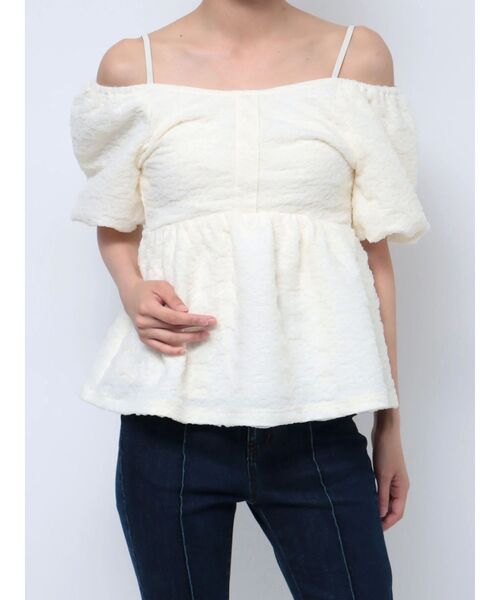 RESEXXY（リゼクシー）の「ふくれチュールボリュームチュニック（Tシャツ/カットソー・レディース・ブラック/アイボリー・FREE）」の19枚目の写真