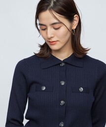 NOLLEY’S | ◇【WEB限定】《手洗い可能》ウォッシャブルウール混ワイドリブ衿付きカーディガン(カーディガン/ボレロ)