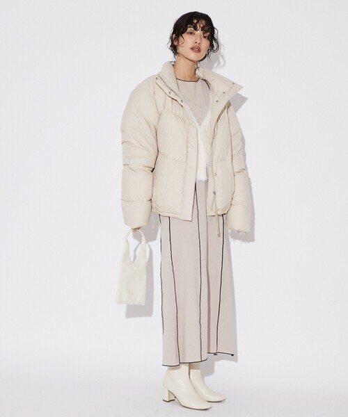 Firsthand(ファーストハンド)の「Firsthand/ファーストハンド オーガニックコットン天竺配色メローワンピース/オーガニックコットン天竺配色メローワンピース(ワンピース・レディース・ベージュ/ブラック・FREE)」の21枚目の写真