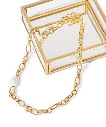 ADPOSION | 【金属アレルギー対応】サージカルステンレス ワンポイント チェーンネックレス(ネックレス)