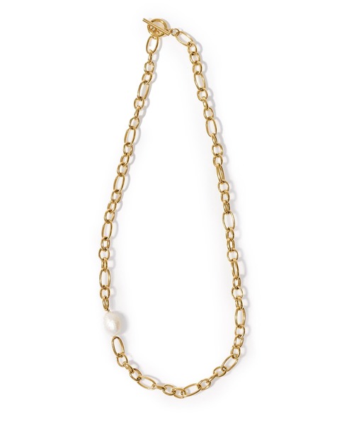 ADPOSION（アドポーション）の「【金属アレルギー対応】サージカルステンレス ワンポイント チェーンネックレス（ネックレス・レディース・ゴールド・FREE）」の3枚目の写真