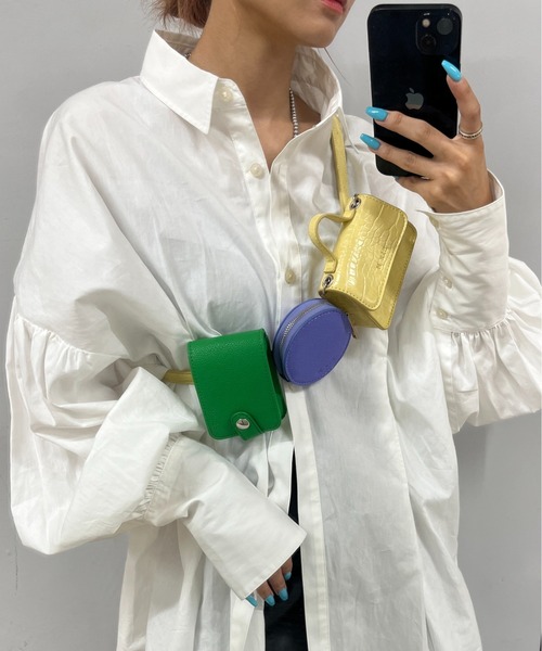 Six M（シックスエム）の「【SixM/シックスエム】トリプルマルチポーチ（ショルダーバッグ・レディース・シルバー/イエロー・FREE）」の3枚目の写真