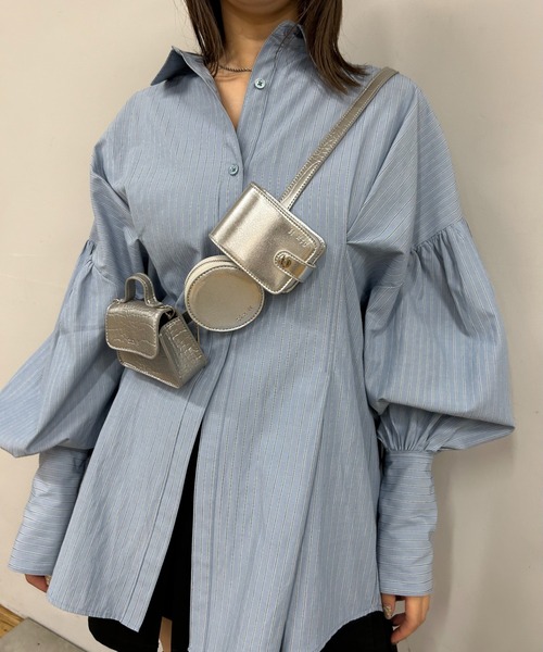 Six M（シックスエム）の「【SixM/シックスエム】トリプルマルチポーチ（ショルダーバッグ・レディース・シルバー/イエロー・FREE）」の8枚目の写真