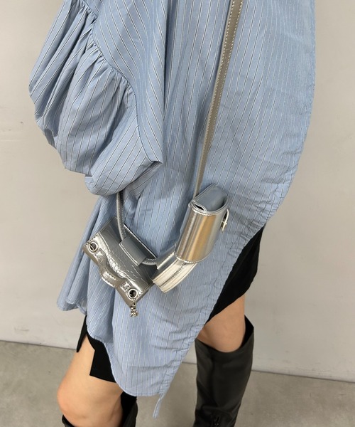 Six M（シックスエム）の「【SixM/シックスエム】トリプルマルチポーチ（ショルダーバッグ・レディース・シルバー/イエロー・FREE）」の10枚目の写真