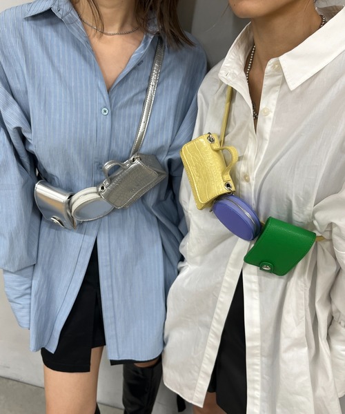 Six M（シックスエム）の「【SixM/シックスエム】トリプルマルチポーチ（ショルダーバッグ・レディース・シルバー/イエロー・FREE）」の18枚目の写真