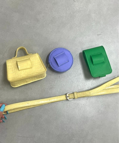 Six M（シックスエム）の「【SixM/シックスエム】トリプルマルチポーチ（ショルダーバッグ・レディース・シルバー/イエロー・FREE）」の7枚目の写真