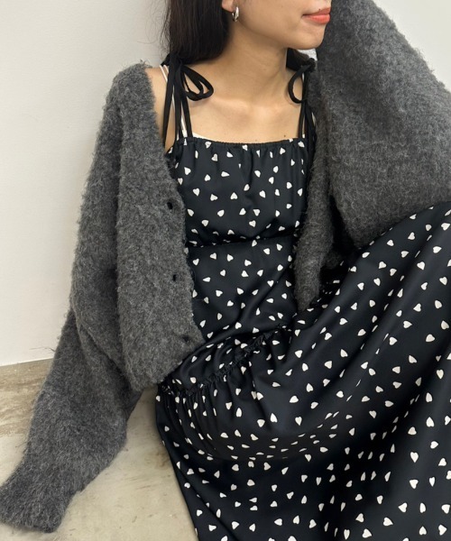 OLIVE des OLIVE（オリーブデオリーブ）の「肩リボンティアードワンピース　1032090170（ワンピース・レディース・ラベンダー/ブラック/チェック/チャコールグレー/ブラック系その他/オフホワイト・FREE/SMALL）」の4枚目の写真