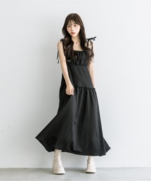 OLIVE des OLIVE | 肩リボンティアードワンピース　1032090170(ワンピース)