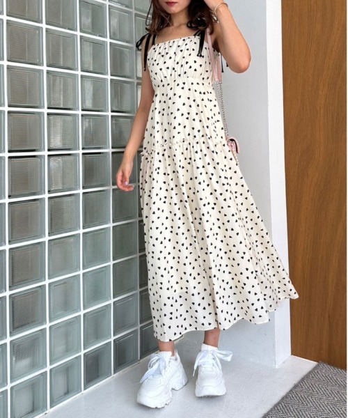 OLIVE des OLIVE（オリーブデオリーブ）の「肩リボンティアードワンピース　1032090170（ワンピース・レディース・ラベンダー/ブラック/チェック/チャコールグレー/ブラック系その他/オフホワイト・FREE/SMALL）」の12枚目の写真