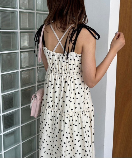 OLIVE des OLIVE（オリーブデオリーブ）の「肩リボンティアードワンピース　1032090170（ワンピース・レディース・ラベンダー/ブラック/チェック/チャコールグレー/ブラック系その他/オフホワイト・FREE/SMALL）」の17枚目の写真