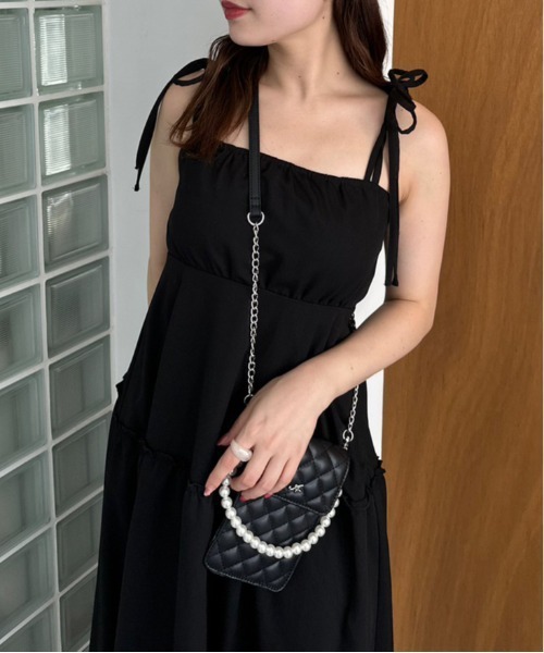 OLIVE des OLIVE（オリーブデオリーブ）の「肩リボンティアードワンピース　1032090170（ワンピース・レディース・ラベンダー/ブラック/チェック/チャコールグレー/ブラック系その他/オフホワイト・FREE/SMALL）」の20枚目の写真