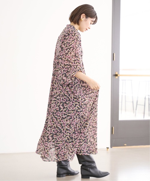 IENA（イエナ）の「《追加》フラワープリント ボザムドレス