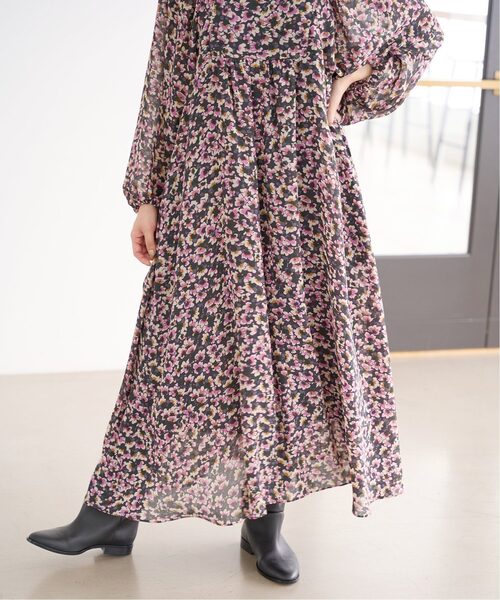 IENA（イエナ）の「《追加》フラワープリント ボザムドレス