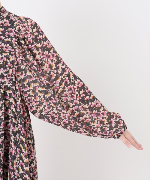 IENA（イエナ）の「《追加》フラワープリント ボザムドレス