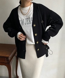 【WEB限定】 ニットドッキングドロストカーディガン
