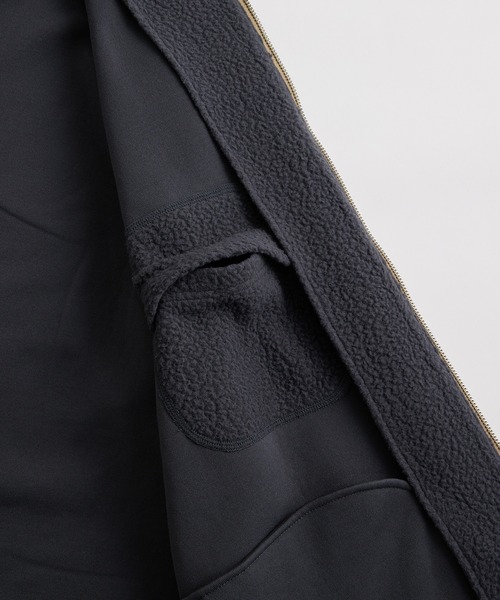 ADAM ET ROPE'（アダムエロペ）の「リサイクル ボアフリース シャツブルゾン（ブルゾン・メンズ・ブラウン/チャコールグレー・L/M）」の7枚目の写真