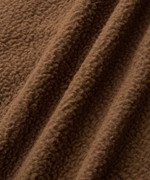 ADAM ET ROPE'（アダムエロペ）の「リサイクル ボアフリース シャツブルゾン（ブルゾン・メンズ・ブラウン/チャコールグレー・L/M）」の5枚目の写真