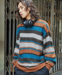 Buyer's Select/シャギーマルチボーダーニット