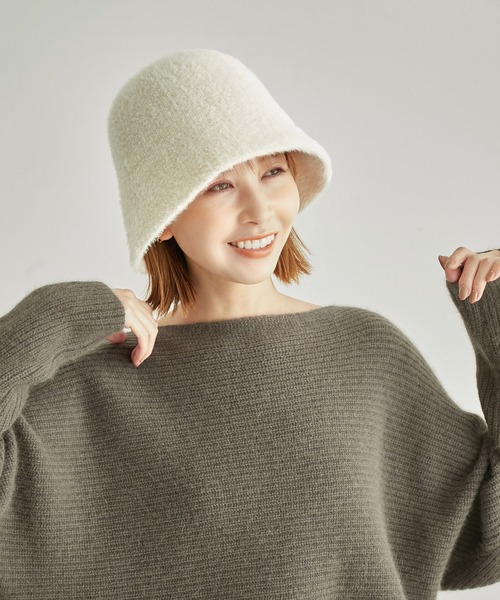 ROPE' PICNIC（ロペピクニック）の「シャギーハット（ハット・レディース・キナリ/ブラック・FREE）」の2枚目の写真