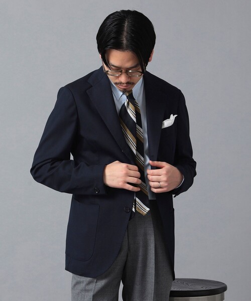 BEAMS F（ビームスエフ）の「BEAMS F / NEW EASY MARLANE ウール ソリッド ジャケット（その他アウター・メンズ・ネイビー・52/50/48/46/44）」の10枚目の写真